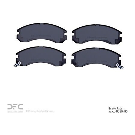 Dynamic Friction Co DFC 3000 Semi-Metallic Brake Pads - 1311-0530-00
